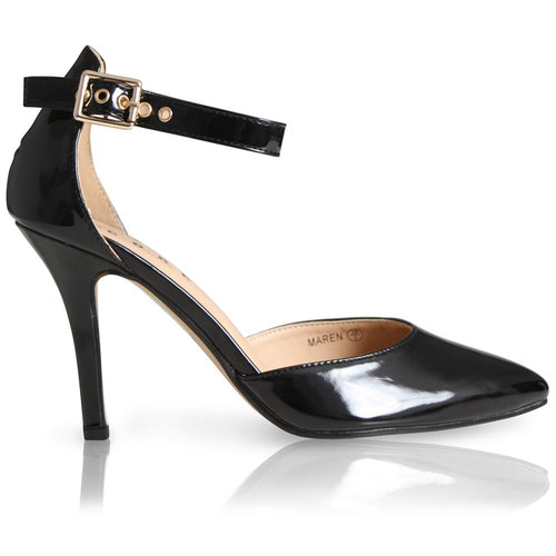 Womens Stiletto Heel Sandals Ladies Pointed Toe Ankle Strap Party Pumps Shoes UK