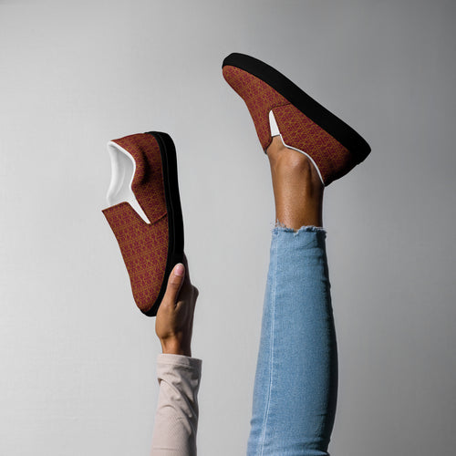 Burgundy Women's Slip on shoes