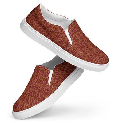 Burgundy Women's Slip on shoes-11