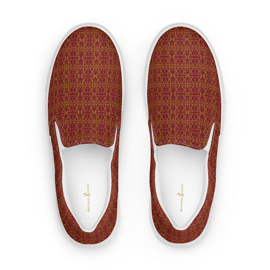 Burgundy Women's Slip on shoes-7