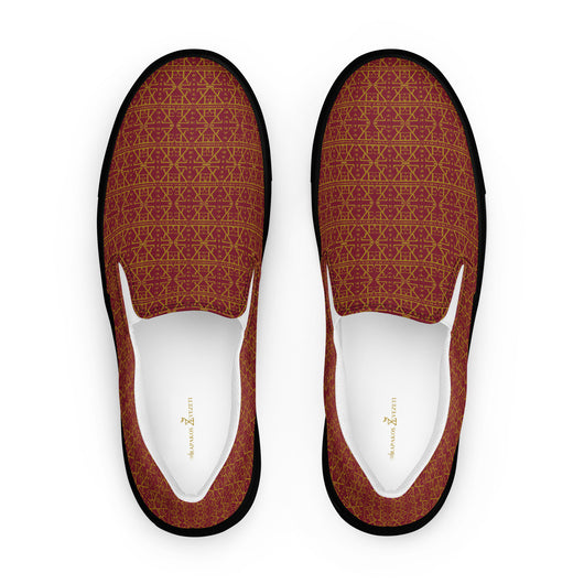 Burgundy Women's Slip on shoes-9